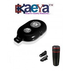 OkaeYa-Bluetooth Wireless Remote Shutter Photo Clicker Control with 12X Telephoto Lens, 